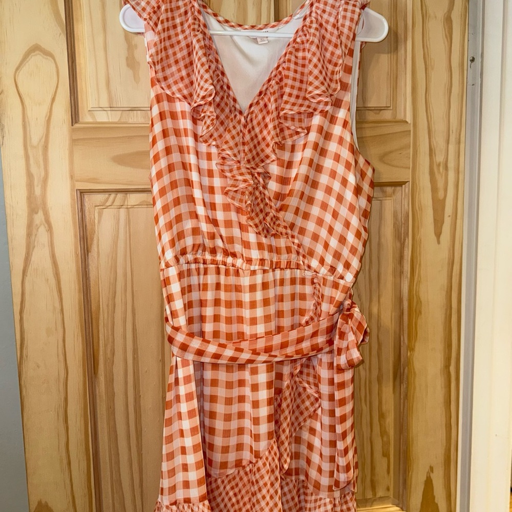 LC Lauren Conrad Orange Sun Dress